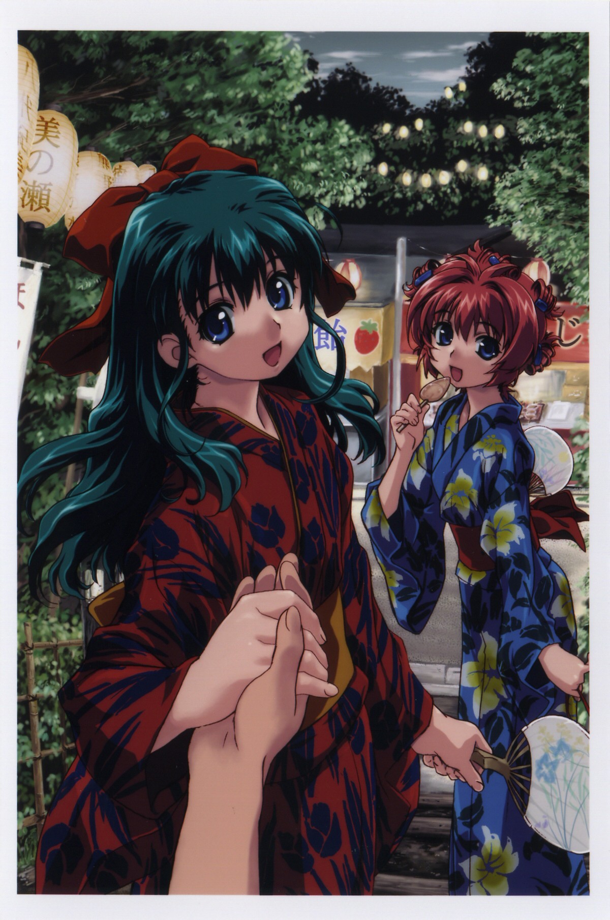 onegai twins miyafuji miina onodera karen yukata 61978 yande.re